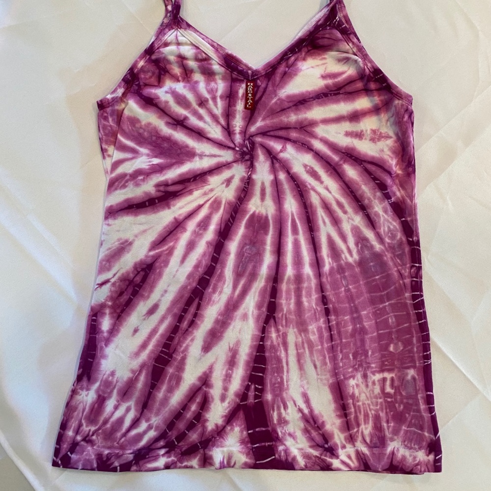 Hard tail forever tank top tie-dye Stretch EUC